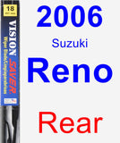 Rear Wiper Blade for 2006 Suzuki Reno - Vision Saver