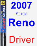 Driver Wiper Blade for 2007 Suzuki Reno - Vision Saver