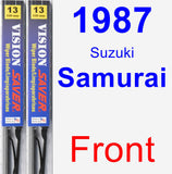 Front Wiper Blade Pack for 1987 Suzuki Samurai - Vision Saver