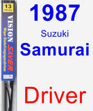Driver Wiper Blade for 1987 Suzuki Samurai - Vision Saver