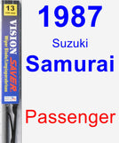 Passenger Wiper Blade for 1987 Suzuki Samurai - Vision Saver