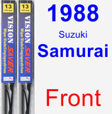 Front Wiper Blade Pack for 1988 Suzuki Samurai - Vision Saver