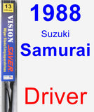 Driver Wiper Blade for 1988 Suzuki Samurai - Vision Saver