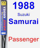 Passenger Wiper Blade for 1988 Suzuki Samurai - Vision Saver