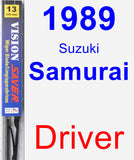 Driver Wiper Blade for 1989 Suzuki Samurai - Vision Saver