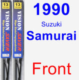 Front Wiper Blade Pack for 1990 Suzuki Samurai - Vision Saver