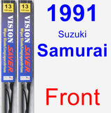 Front Wiper Blade Pack for 1991 Suzuki Samurai - Vision Saver