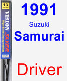 Driver Wiper Blade for 1991 Suzuki Samurai - Vision Saver