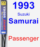 Passenger Wiper Blade for 1993 Suzuki Samurai - Vision Saver