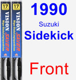 Front Wiper Blade Pack for 1990 Suzuki Sidekick - Vision Saver