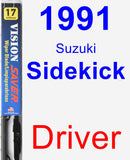 Driver Wiper Blade for 1991 Suzuki Sidekick - Vision Saver