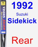 Rear Wiper Blade for 1992 Suzuki Sidekick - Vision Saver