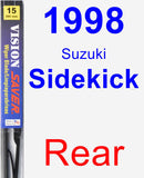 Rear Wiper Blade for 1998 Suzuki Sidekick - Vision Saver