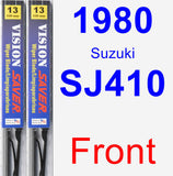 Front Wiper Blade Pack for 1980 Suzuki SJ410 - Vision Saver