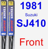 Front Wiper Blade Pack for 1981 Suzuki SJ410 - Vision Saver