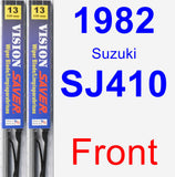 Front Wiper Blade Pack for 1982 Suzuki SJ410 - Vision Saver