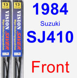 Front Wiper Blade Pack for 1984 Suzuki SJ410 - Vision Saver