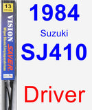 Driver Wiper Blade for 1984 Suzuki SJ410 - Vision Saver