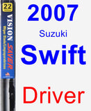 Driver Wiper Blade for 2007 Suzuki Swift - Vision Saver