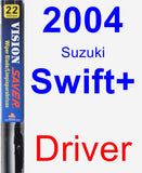 Driver Wiper Blade for 2004 Suzuki Swift+ - Vision Saver