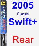 Rear Wiper Blade for 2005 Suzuki Swift+ - Vision Saver