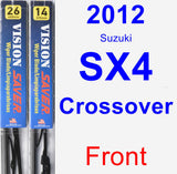 Front Wiper Blade Pack for 2012 Suzuki SX4 Crossover - Vision Saver