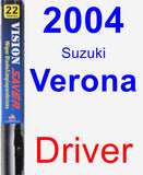 Driver Wiper Blade for 2004 Suzuki Verona - Vision Saver