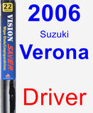 Driver Wiper Blade for 2006 Suzuki Verona - Vision Saver