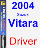 Driver Wiper Blade for 2004 Suzuki Vitara - Vision Saver