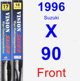 Front Wiper Blade Pack for 1996 Suzuki X-90 - Vision Saver