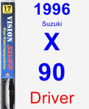 Driver Wiper Blade for 1996 Suzuki X-90 - Vision Saver