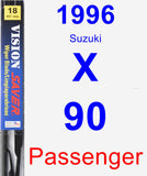 Passenger Wiper Blade for 1996 Suzuki X-90 - Vision Saver