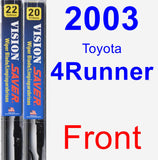 Front Wiper Blade Pack for 2003 Toyota 4Runner - Vision Saver