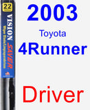 Driver Wiper Blade for 2003 Toyota 4Runner - Vision Saver