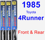 Front & Rear Wiper Blade Pack for 1985 Toyota 4Runner - Vision Saver