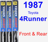 Front & Rear Wiper Blade Pack for 1987 Toyota 4Runner - Vision Saver