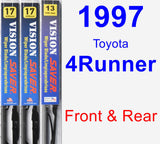 Front & Rear Wiper Blade Pack for 1997 Toyota 4Runner - Vision Saver