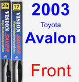 Front Wiper Blade Pack for 2003 Toyota Avalon - Vision Saver