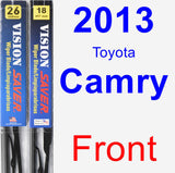 Front Wiper Blade Pack for 2013 Toyota Camry - Vision Saver