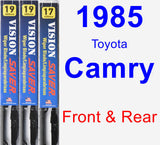 Front & Rear Wiper Blade Pack for 1985 Toyota Camry - Vision Saver