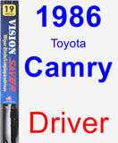 Driver Wiper Blade for 1986 Toyota Camry - Vision Saver