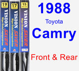 Front & Rear Wiper Blade Pack for 1988 Toyota Camry - Vision Saver