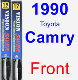 Front Wiper Blade Pack for 1990 Toyota Camry - Vision Saver