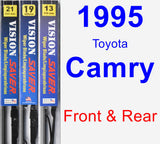 Front & Rear Wiper Blade Pack for 1995 Toyota Camry - Vision Saver