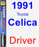 Driver Wiper Blade for 1991 Toyota Celica - Vision Saver