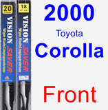 Front Wiper Blade Pack for 2000 Toyota Corolla - Vision Saver