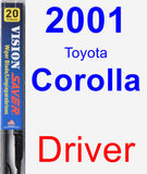 Driver Wiper Blade for 2001 Toyota Corolla - Vision Saver