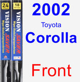 Front Wiper Blade Pack for 2002 Toyota Corolla - Vision Saver