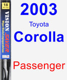 Passenger Wiper Blade for 2003 Toyota Corolla - Vision Saver