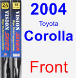 Front Wiper Blade Pack for 2004 Toyota Corolla - Vision Saver